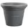 HC 17" Terrazzo Round Planter w/ Heavy Rim Black Granite Akro Mils