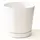 Majestic 8" Cylinder Pot White Full Depth Glossy