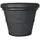 Tusco 13.5" Rolled Rim Planter Black