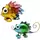 VCS 7" Chameleon & Hedgehog Garden Decor