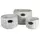Gardener Select 3pc Light Grey Wood Short Round Basket Planter 6/CS