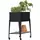 Panacea 30"x15"x32"H Elevated Planter with Wheels Black