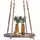 Primitive 36" Wooden Shelf Hanger Jute