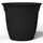 HC 10" Eclipse Pot With Attached Saucer Black