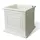 Algreen 16" Covington Cube Self Water Planter White