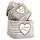 Gardener Select 3pc White Wood Square Flower Basket Planter 6/CS