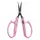 Saboten Fluorine Coated Round Tip Straight Blade Trimming Scissors - Pink (PT-3)