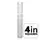 VineLine Durable Plastic Trellis Netting White Roll 4ft x 3300ft w/ 4" Squares
