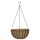 WSP 12" Black Traditional Hanging Basket with Coco Liner