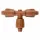 Hunter Locking Tee, Threaded Brown Glass-Filled Polypropylene | PLDLOCTEE