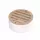 3" Round Satin Brass Flat with PVC Collar Drain Grate | NDS909B