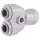 John Guest 2-Way Splitter - 1/4 in QC (10/pk)