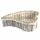 Gardener Select 15"x11.5"x4" White Woodchip Heart Flower Basket Planter with Plastic Liner