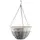 Gardener Select 12" Round Grey/ White Wood Hanging Basket w/ Chain Hanger 24/CS