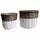Gardener Select 2pc Round Willow Planter Two Tone Brown/White w/ Plastic Liner