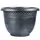 Grower Select 17.72 Fancy Roll Rim Pot Black / Silver Wash 28 Liter 7.4gal 12/CS - 17.72in OD X 12.6in H LF1106