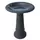 Algreen 20"x20"x20" Plastic/ Stone Composite Birdbath Blue