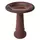 Algreen 20"x20"x20" Plastic/ Stone Composite Birdbath Red