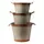 Deer Park 3pc Set Corrugated Tub Planters Round Flowers & Garden