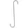 Panacea 8" Black Garden S Hook 2pk