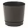 Majestic 10" Cylind Pot Black Full Depth Glossy