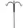 AGW 90"x24" Square Tall Double Shepherd Hook w/ Finial Black