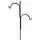 AGW 90"x24" Square Tall Offset Shepherd Hook w/ Finial Black