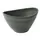 Algreen 16"Dx12"x10"H Wave Bowl Charcoal Marble
