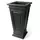 Algreen 27" Covington Square Taper Self Water Planter Black