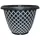 Southern Patio 13" Quilted Bell Planter Black & White