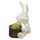 Gardener Select 9" Medium White Bunny Wicker Topiary 12/CS