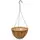 GROWER SELECT 12" HANGING BASKET HUNTER GREEN WIRE HANGER FLAT BOTTOM COCO LINER; TOP DIA 12IN X 6IN H 1.58 GAL /6L LIQUID VOLUME CAPACITY