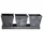 Gardener Select 3 Square Pots with Tray Antique Black 12"x4"x4.1" 24/CS