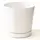 Majestic 10" Cylind Pot White Full Depth Glossy
