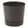Majestic 12" Cylind Pot Black Full Depth Glossy