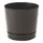 Majestic 8" Cylinder Pot Black Full Depth Glossy