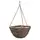 Panacea 14" Black Rattan Natural Hanging Basket