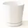 Majestic 14" Cylind Pot White Full Depth Glossy