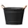 Panacea 8" Washtub Matte Black with Copper Handles