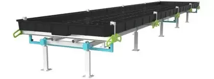 BOTANICARE SLIDE BENCH: 4FT WIDE x 25.5FT LONG x 20IN HIGH, TRILOCK