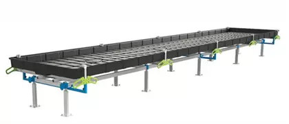BOTANICARE SLIDE BENCH: 4FT WIDE x 29.5FT LONG x 30IN HIGH