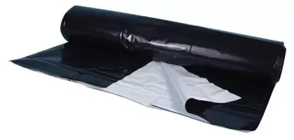 Berry Plastics Black/White Poly Sheeting Commercial Size - 5 mil 40 ft x 100 ft