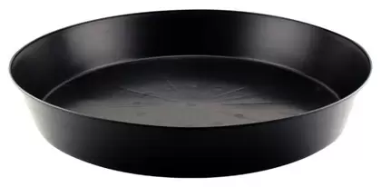 Black Premium Plastic Saucer 20 in (5/Cs)