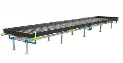 BOTANICARE SLIDE BENCH: 4FT WIDE x 25.5FT LONG x 20IN HIGH, TRILOCK