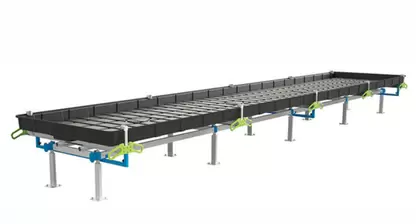 BOTANICARE SLIDE BENCH: 4FT WIDE x 10.5FT LONG x 30IN HIGH, TRILOCK