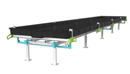 BOTANICARE SLIDE BENCH: 4FT WIDE x 32.5FT LONG x 20IN HIGH