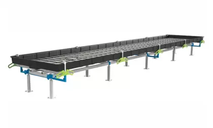 BOTANICARE SLIDE BENCH: 4FT WIDE x 22.5FT LONG x 12IN HIGH, TRILOCK