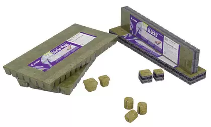 Grodan A-OK 25/40 10/10 Cubes, 1" x 1", 30 sheets of 200