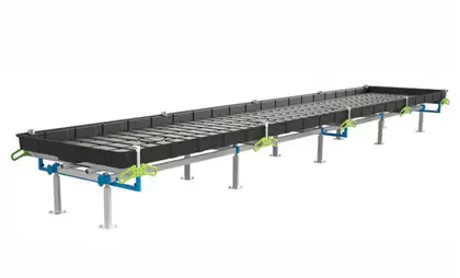 BOTANICARE SLIDE BENCH: 4FT WIDE x 12.5FT LONG x 12IN HIGH, TRILOCK