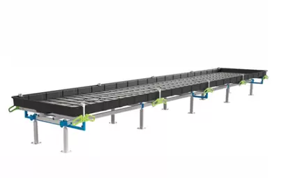 BOTANICARE SLIDE BENCH: 5FT WIDE x 12.5FT LONG x 12IN HIGH, TRILOCK